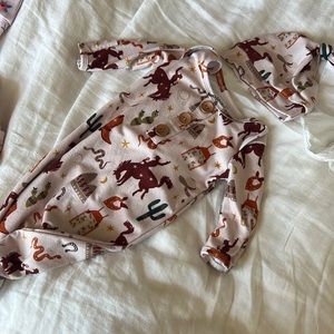 Caden lane newborn tie gown with matching hat